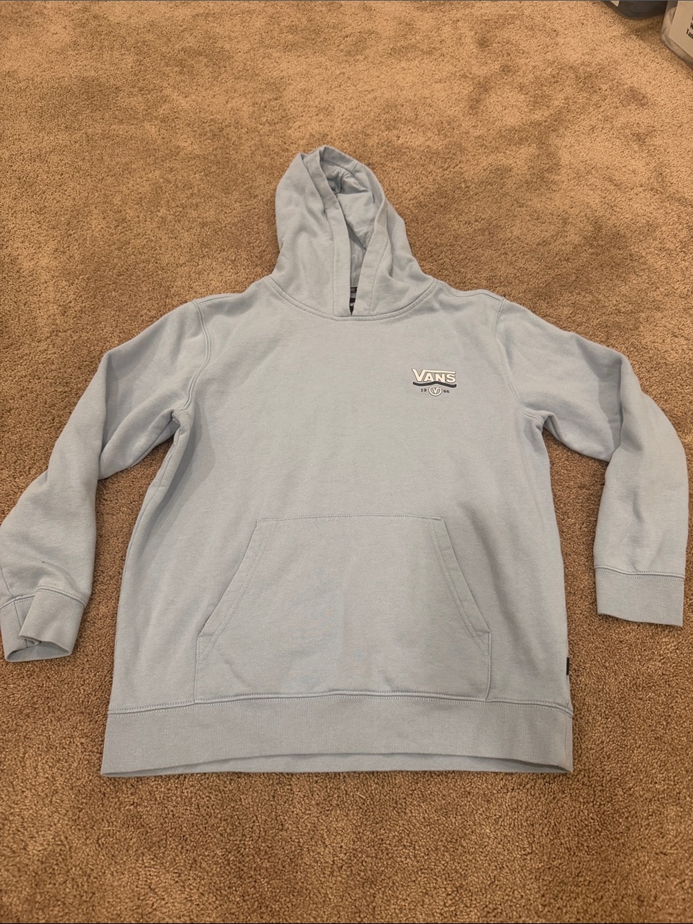 Vans Light Blue Hoodie with Front Pocket
